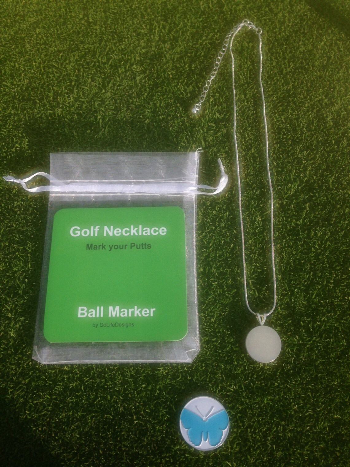 Flat Golf Ball Marker & Necklace Pendent Etsy