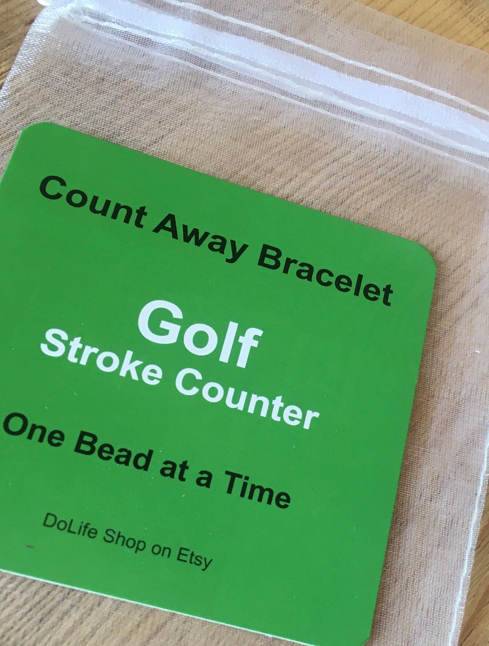 Golf Stroke Counter Bracelet Green Charm Beads Black Lower Etsy