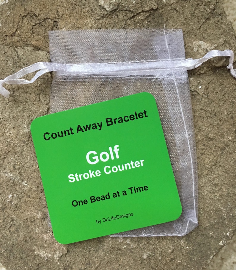 Golf Stroke Counter Bracelet Sparkling Turquoise Blue & Silver Etsy