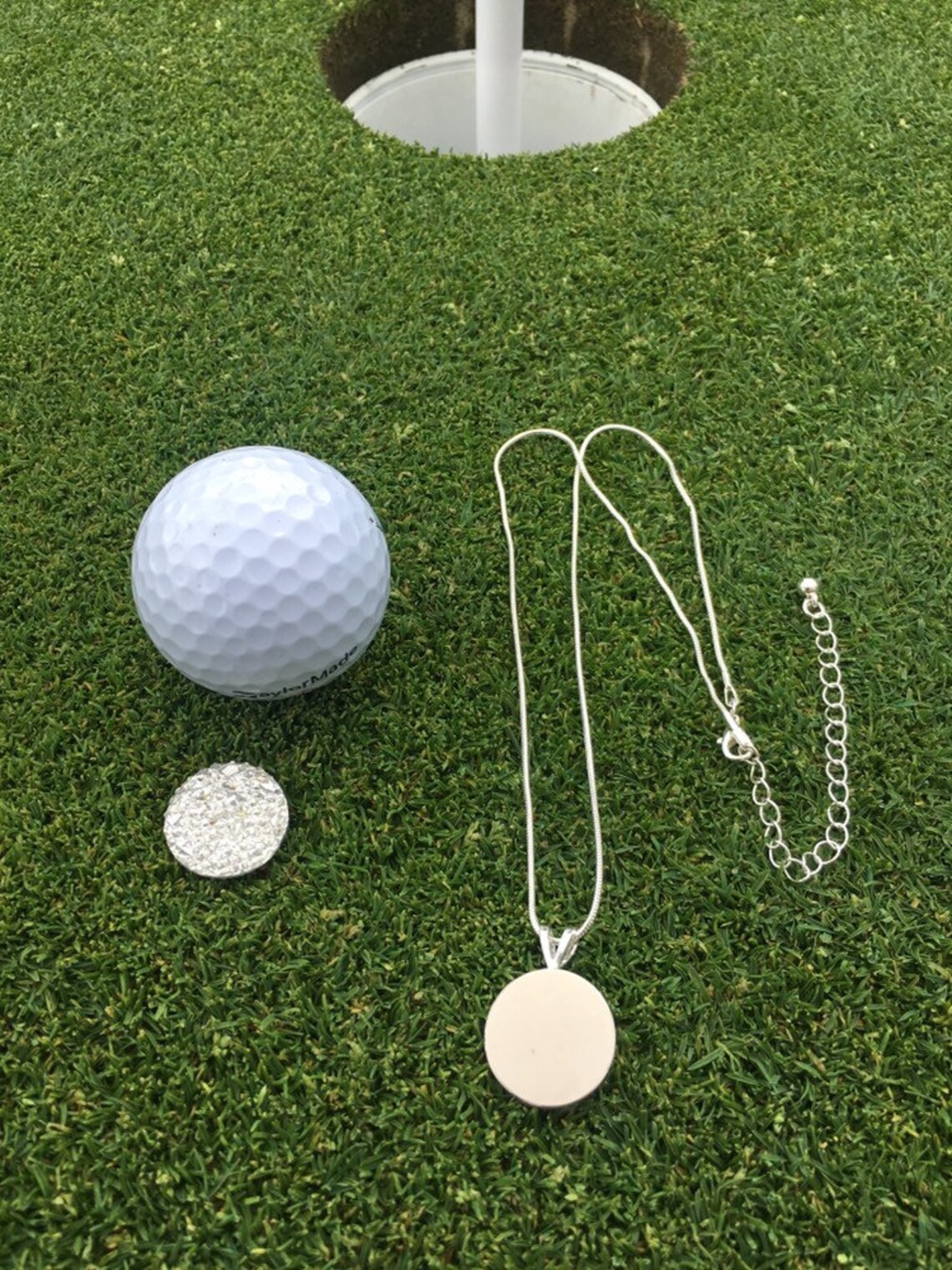 Golf Gift Ball Marker Necklace Custom Jewelry Mark Putts Etsy