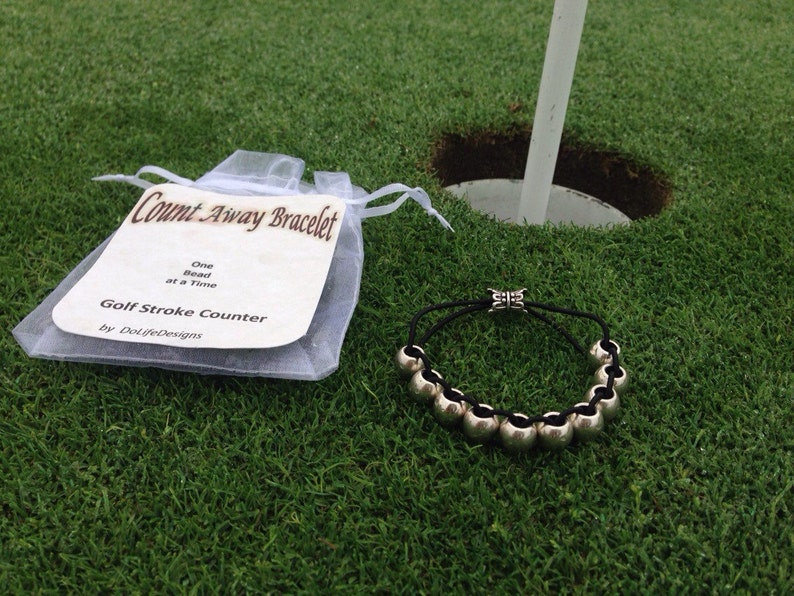 Golf Stroke Counter Bracelet the Classic Stylish Silver Etsy