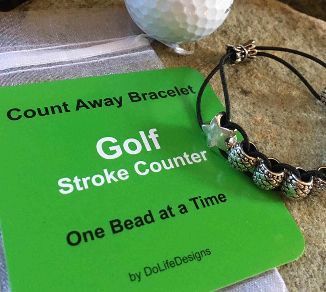 Golfing STAR Golf Stroke Counter Bracelet Silver Tone Star Etsy