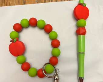 Apple Pen and keychain bracelet