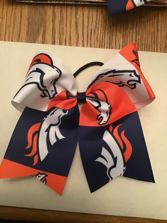 Broncos Cheer Hair Bow Etsy