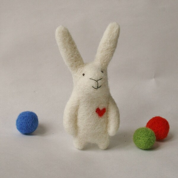 Animal feutré, lapin blanc broche, broche, broche lapin, lapin, blanc a estimé
