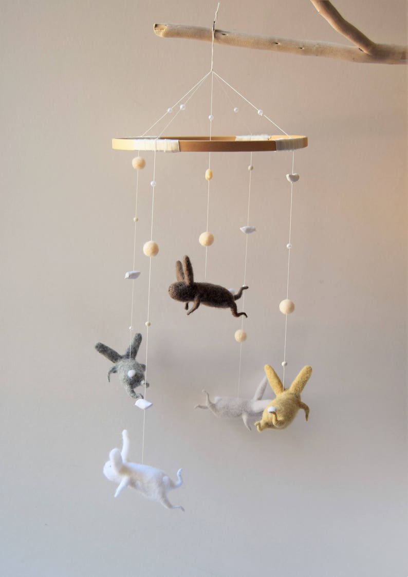 Bunny Mobile Nursery Mobile Baby Mobile Baby Crib Mobile Etsy