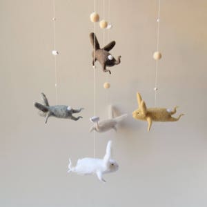 Bunny Mobile, Nursery Mobile, Baby Mobile, Baby Crib Mobile, Bunny Mobile