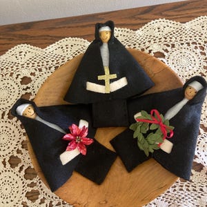 3 Nun  Ornaments