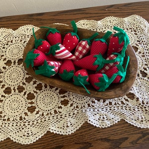 15 Fabric Strawberries image 2