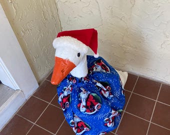 Santa Dress for Porch Goose