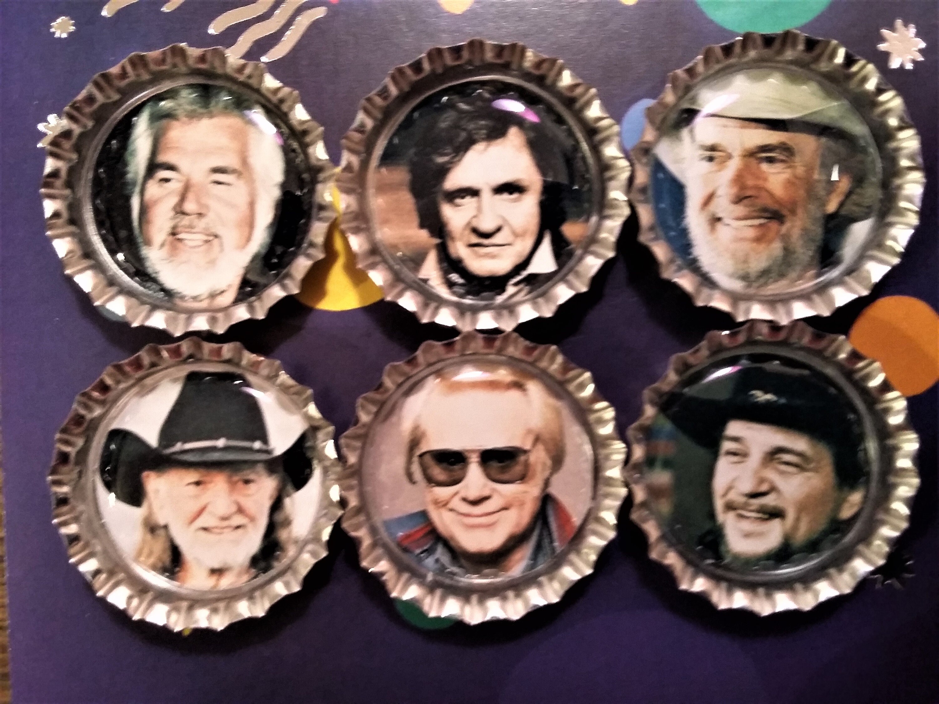 Six Favorite Classic Male Country Singers in 1 Silver - Etsy