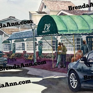 Cape May NJ Wall Art - Watercolor Print of the Lobster House in New Jersey Perfect for Special Vacation Keepsake or Gift
