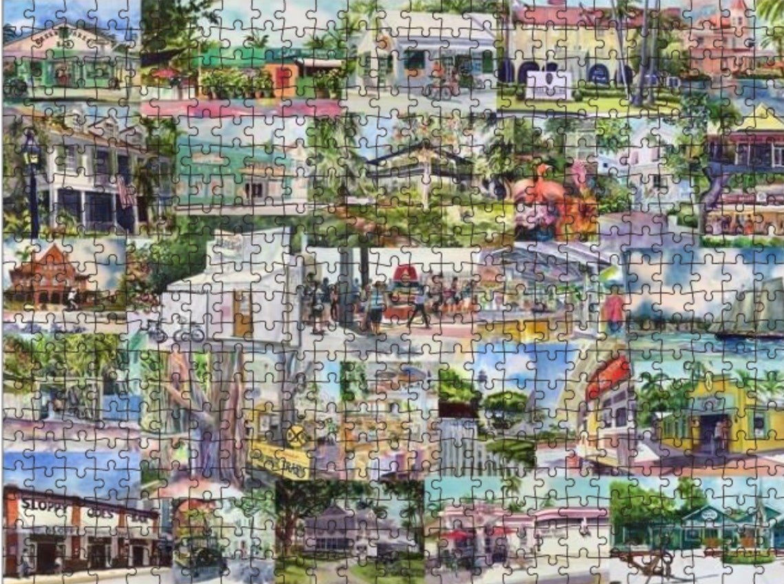 PUZZLE 500 Piece Key West Premium Jigsaw Puzzle Aquarelle Etsy
