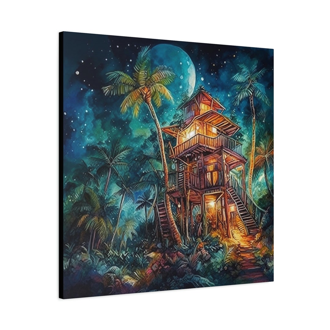 Key West Wall Art: Matte Canvas Print Coastal Whimsical - Etsy