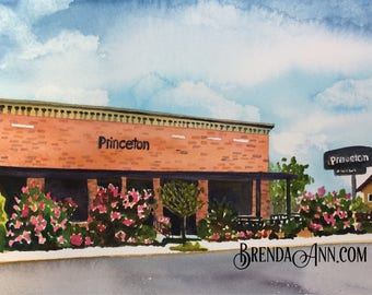 Avalon NJ Watercolor Art of the Princeton Bar & Grill: Great Watercolor Print for Gift or Home Decor