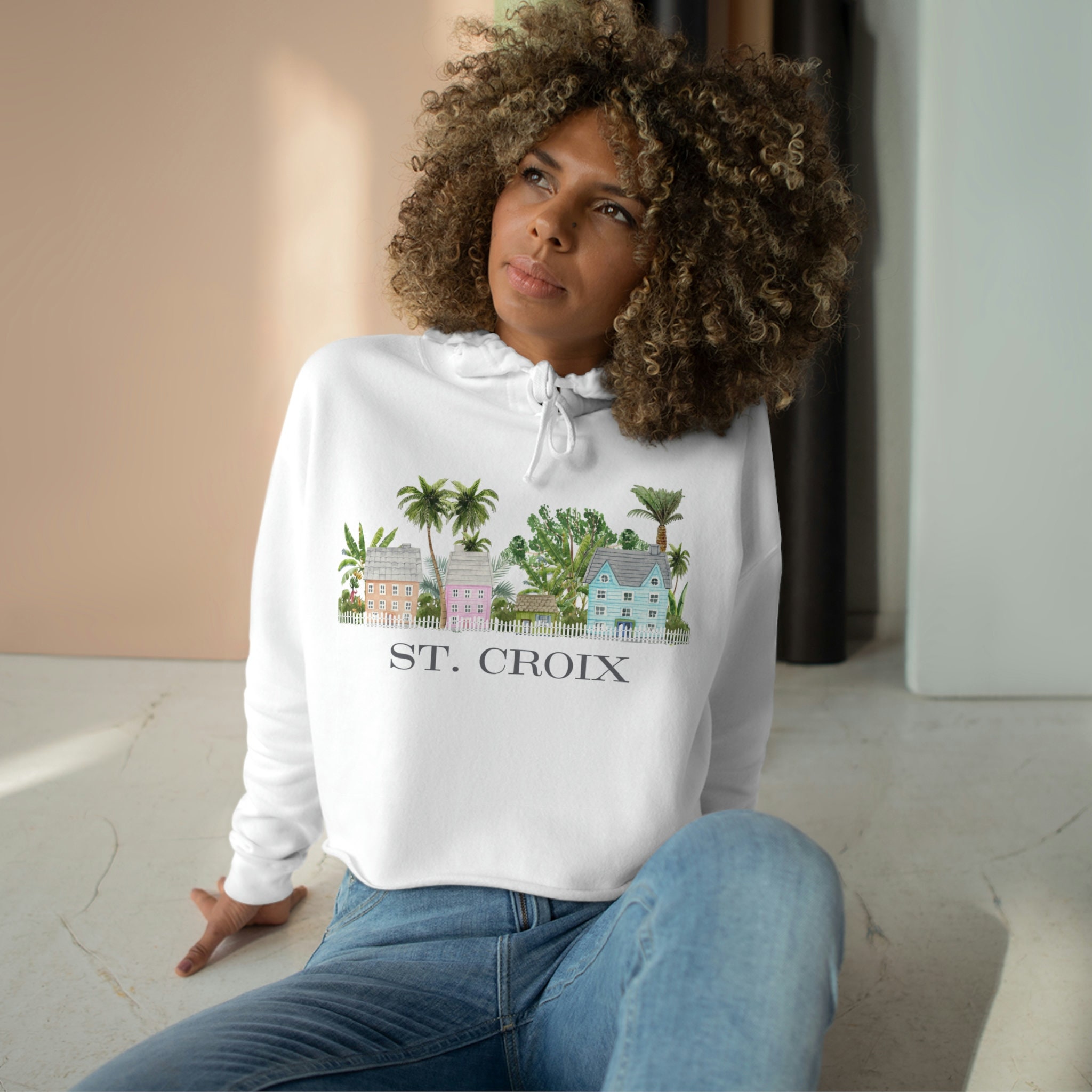Stylish St. Croix Crop Hoodie: Perfect Utrasoft Saint Croix - Etsy