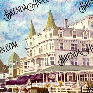 The Inn of Cape May New Jersey Watercolor Wall Art Giclee Print - NJ Shore Reproduction of an Original Painting