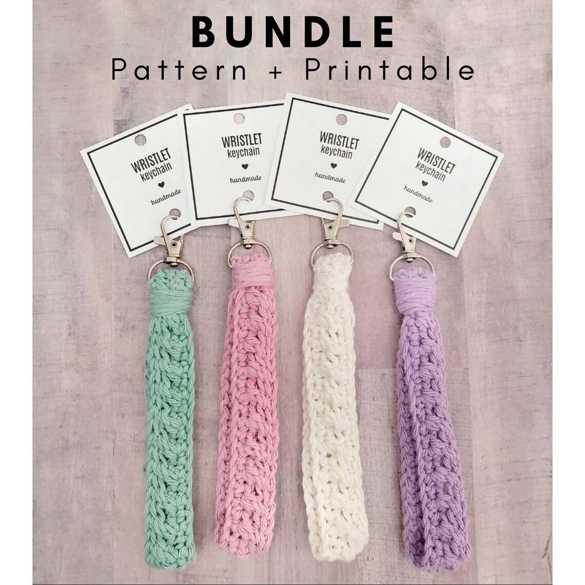 BUNDLE pattern Printable Luna Wristlet Crochet Pattern Etsy