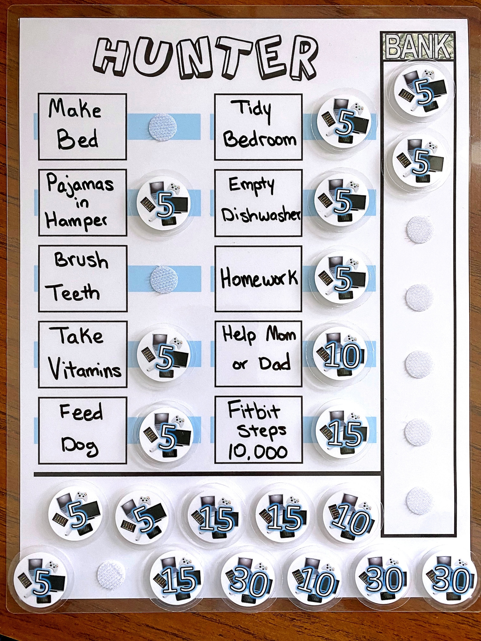 Chore Chart With Screen Time Tracker Shipped, Earn Screen Time for ...