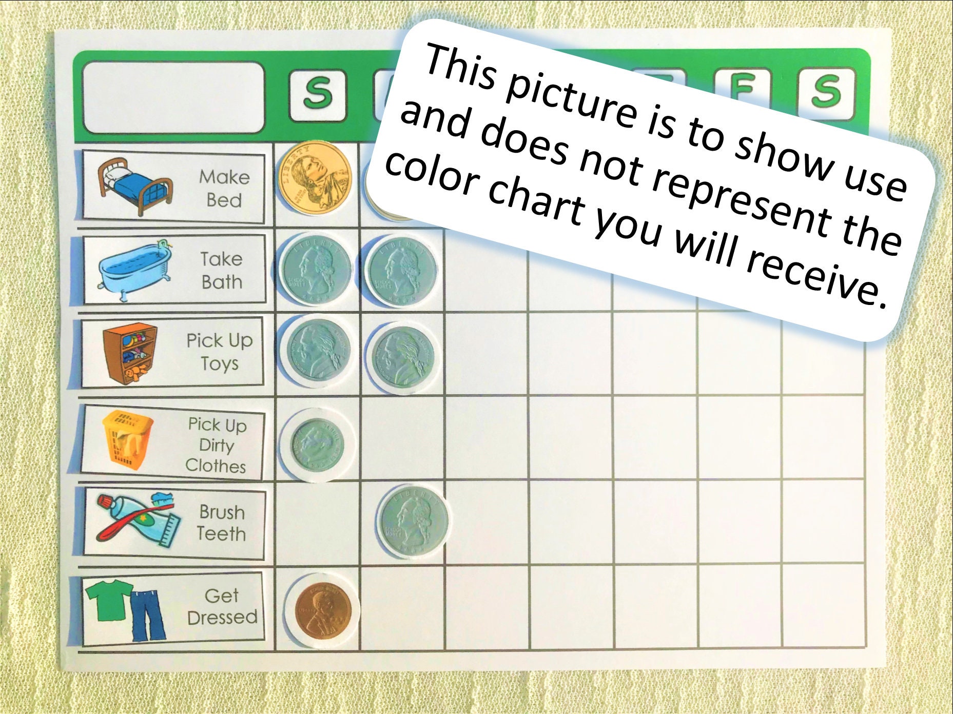 DIY Allowance Charts With Chore Pack Coins and 3 Blue Themed Etsy Canada