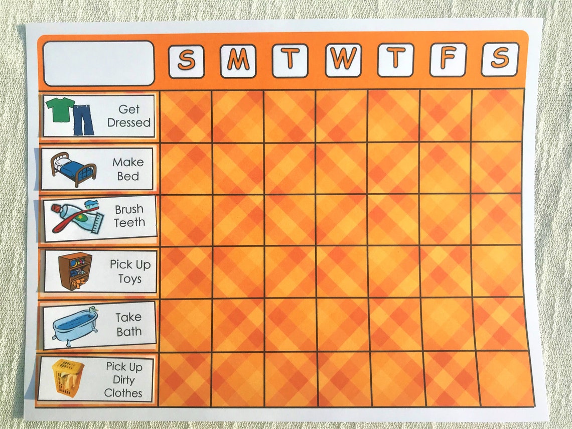 2 Printable Allowance Charts With Coins and Chores. Track Etsy