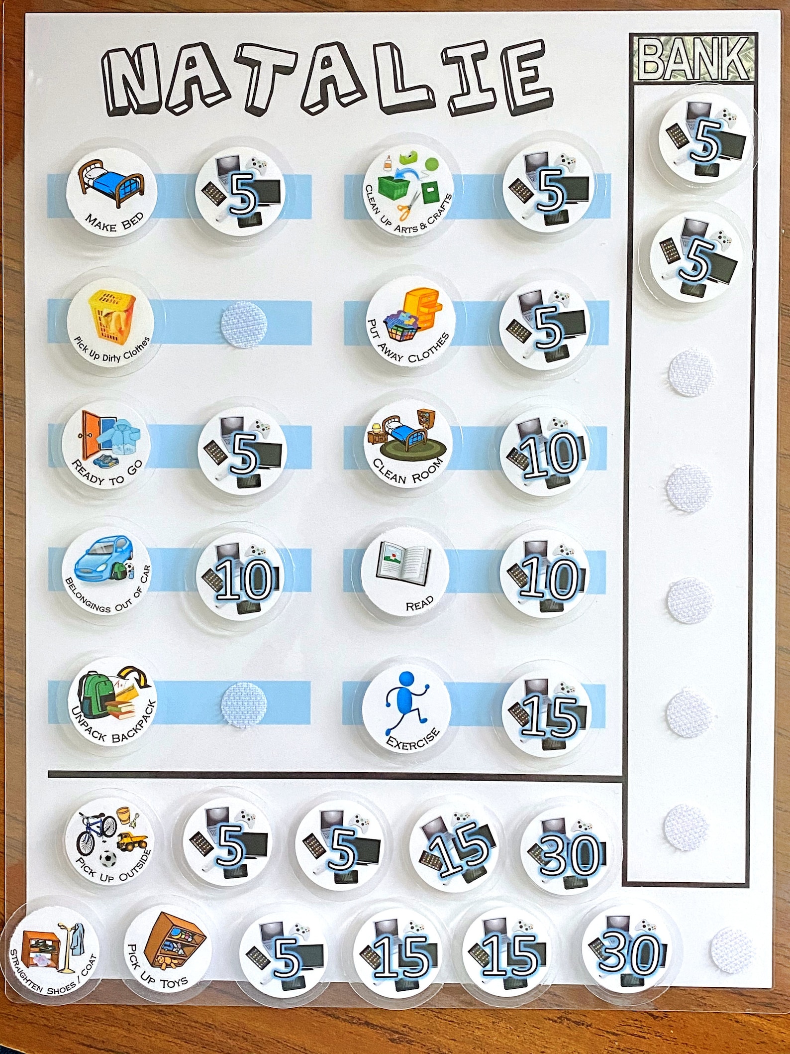 Chore Chart With Screen Time Tracker Shipped, Earn Screen Time for ...
