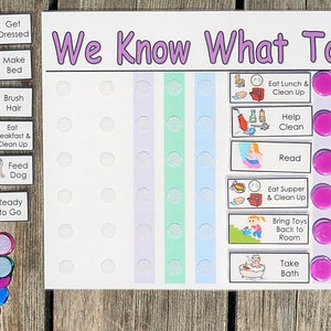 Daily Chore Chart Schedule for Multiple Kids Shipped You | Etsy