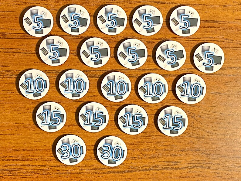12 or 21 Screen Time Tokens. Use With Your Favorite Chart Etsy