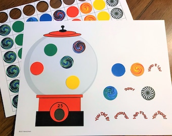 Bubble Gum Behavior Chart for Home Print it out and Reward Positive Attitudes. Use 1 inch hole punch for Gumballs