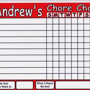 Chore Chart Shipped Works like Dry Erase Board, Set Chores, Behaviors, Goals, & Rewards image 4