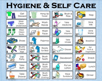 hygiene chart etsy