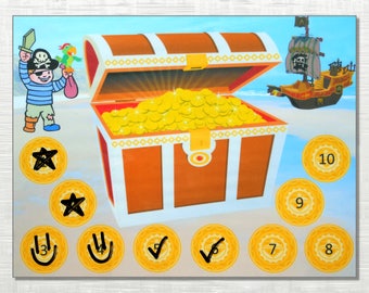 Behavior Chart Shipped! Encourage Positive Behavior with this fun Dry Erase Pirate Chart