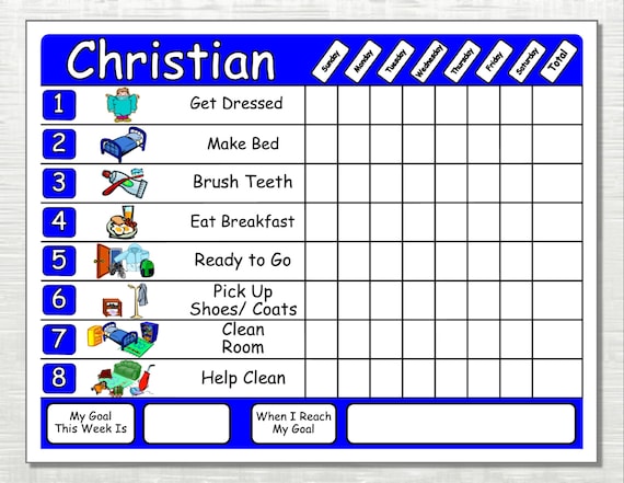 Weekly Goal Chart