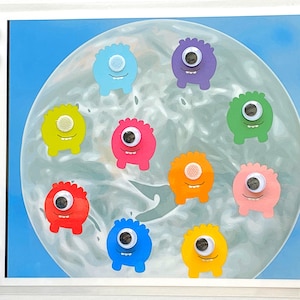 Monster Behavior Chart Shipped. Complete with Movable Googly Wiggly Eyes. Add or Remove with included velcoin. Boys or Girls at Home