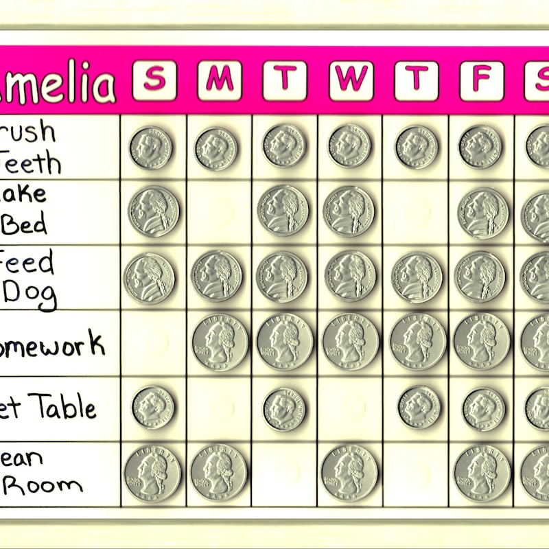 Chore Tracker Coins - Etsy