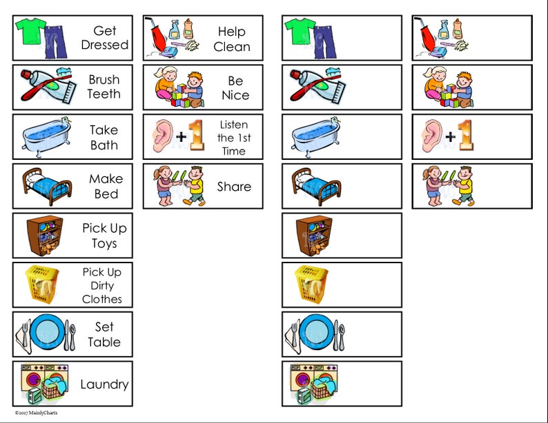 Allowance Chart Kit. 3 Printable Charts Coins and Etsy