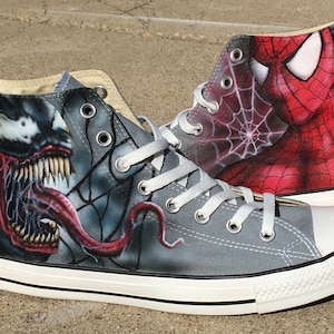 Spiderman and Venom Custom Converse All Stars - Etsy