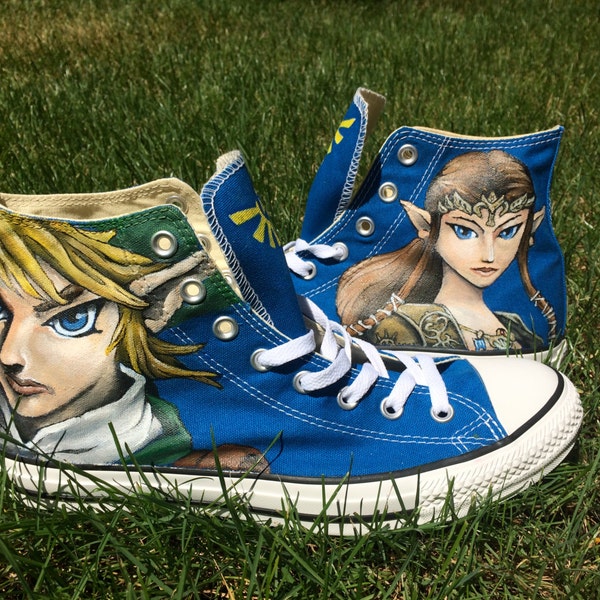 Zelda and Link Fan Custom Converse All Star shoes