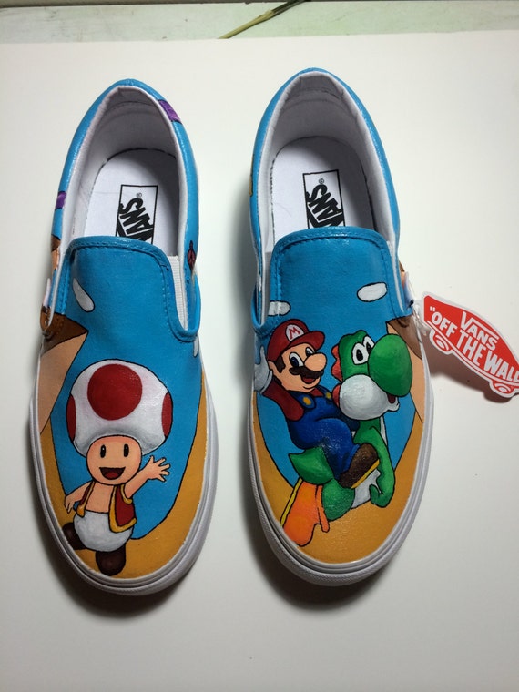 Super Mario Custom Vans shoes | Etsy