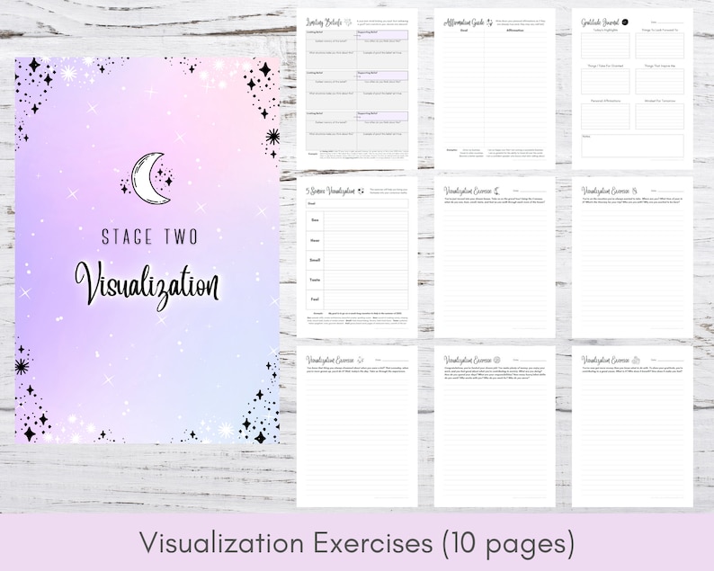 Manifestation Journal Printable | Digital Manifestation Guide | Law of Attraction Workbook | Dream Journal | Manifesting Planner Digital PDF image 5