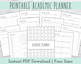 assignment notebook drawing Academic Planner Printable | College Planner | High School Planner | Digital Academic Planner | Student Planner | Digital Assignment Tracker