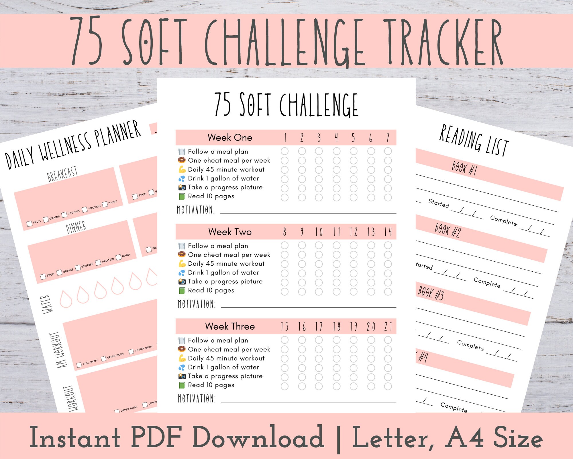 75 Day Soft Challenge Printable Free Printable Word Searches