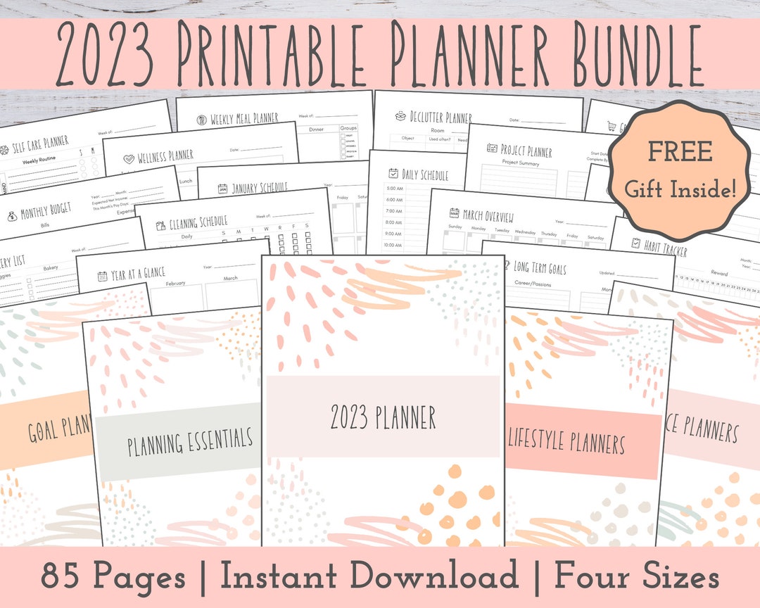 Printable Planner Bundle  2023 Planner Printable  Digital