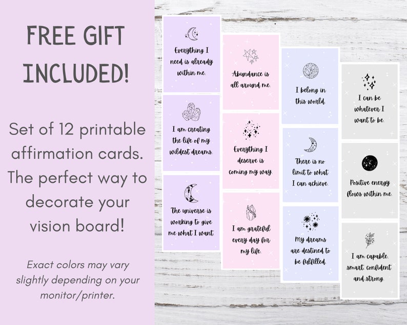 Manifestation Journal Printable | Digital Manifestation Guide | Law of Attraction Workbook | Dream Journal | Manifesting Planner Digital PDF image 7