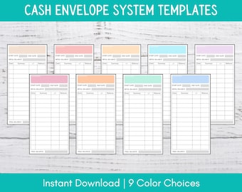 Cash Envelope Inserts | Cash Envelope Tracker Printable | Cash Envelope Inserts | Budget Tracker | Printable Budget Envelope Inserts | PDF