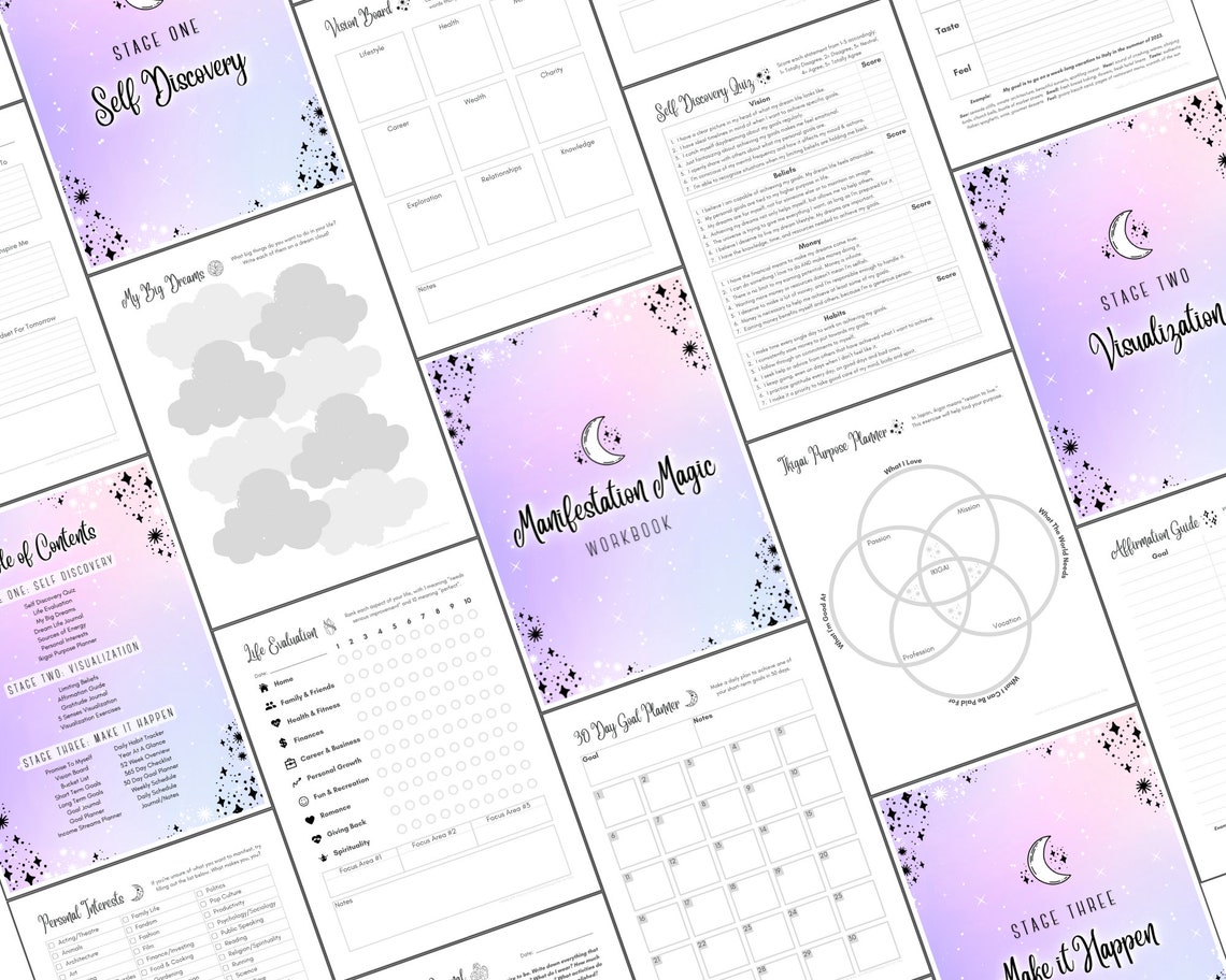 Manifestation Journal Printable Digital Manifestation Guide - Etsy