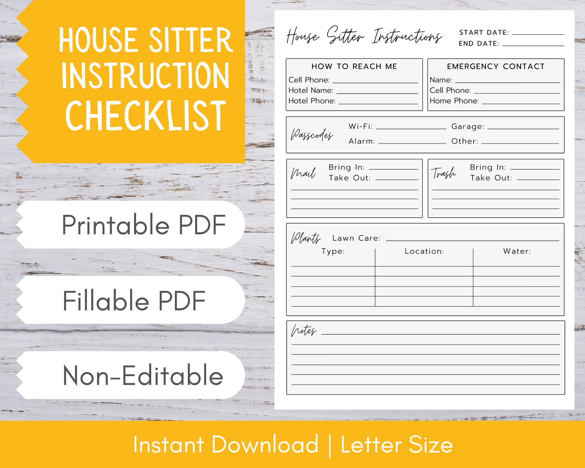 house-sitter-instructions-house-sitting-checklist-house-sitter-info-house-sitting-template-house-sitter-notes-house-sitter-planner-etsy for Free Printable House Sitter Template House Sitter Instructions | House Sitting Checklist | House Sitter Info | House Sitting Template | House Sitter Notes | House Sitter Planner - Etsy for Free Printable House Sitter Template