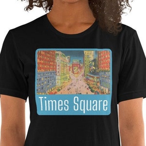 Times Square, New York City, NYC, Vintage Illustration, Short-Sleeve Unisex T-Shirt