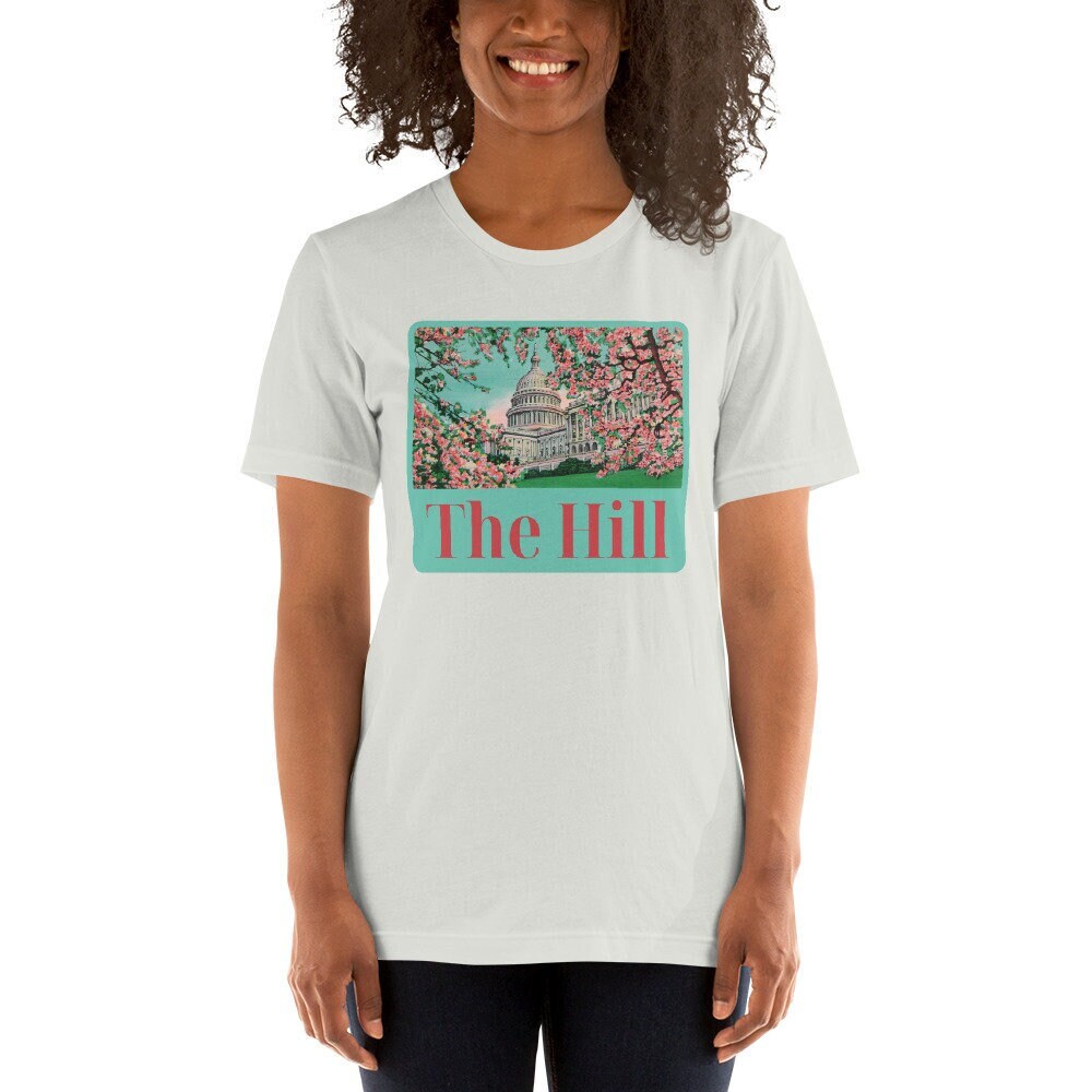 【house on the hill】S/S Tee (Red Check) The Hill, Capital Hill, Washington D. C., White House