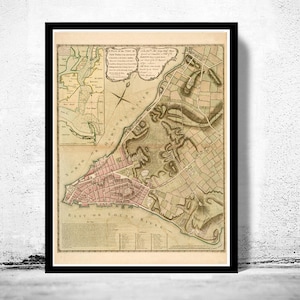Ancient New York and Manhattan Map 1775 Vintage Map | Vintage Map Wall Art Print | Large Map Print | Home Decor Wall Art